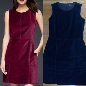 GAP velvet shift true indigo dress petite